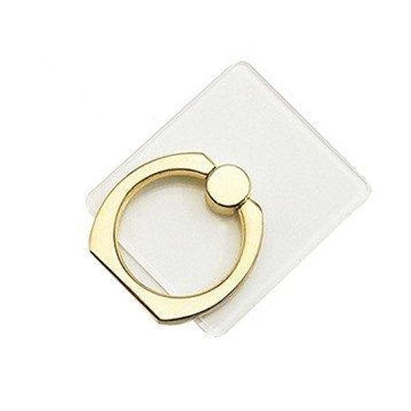 スマホリング 薄型 落下防止 ジェルシール おしゃれ スマホスタンド 360度 スマートフォン 携帯 小物 送料無料 50K◇ リング透明:ゴールド拍卖