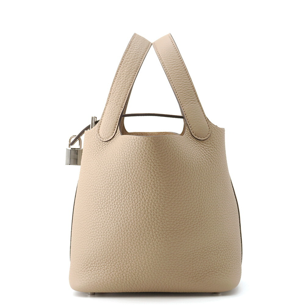 エルメス ハンドバッグ ピコタンロックPM ベージュマルファ/シルバー金具 トリヨンクレマンス K刻印拍卖