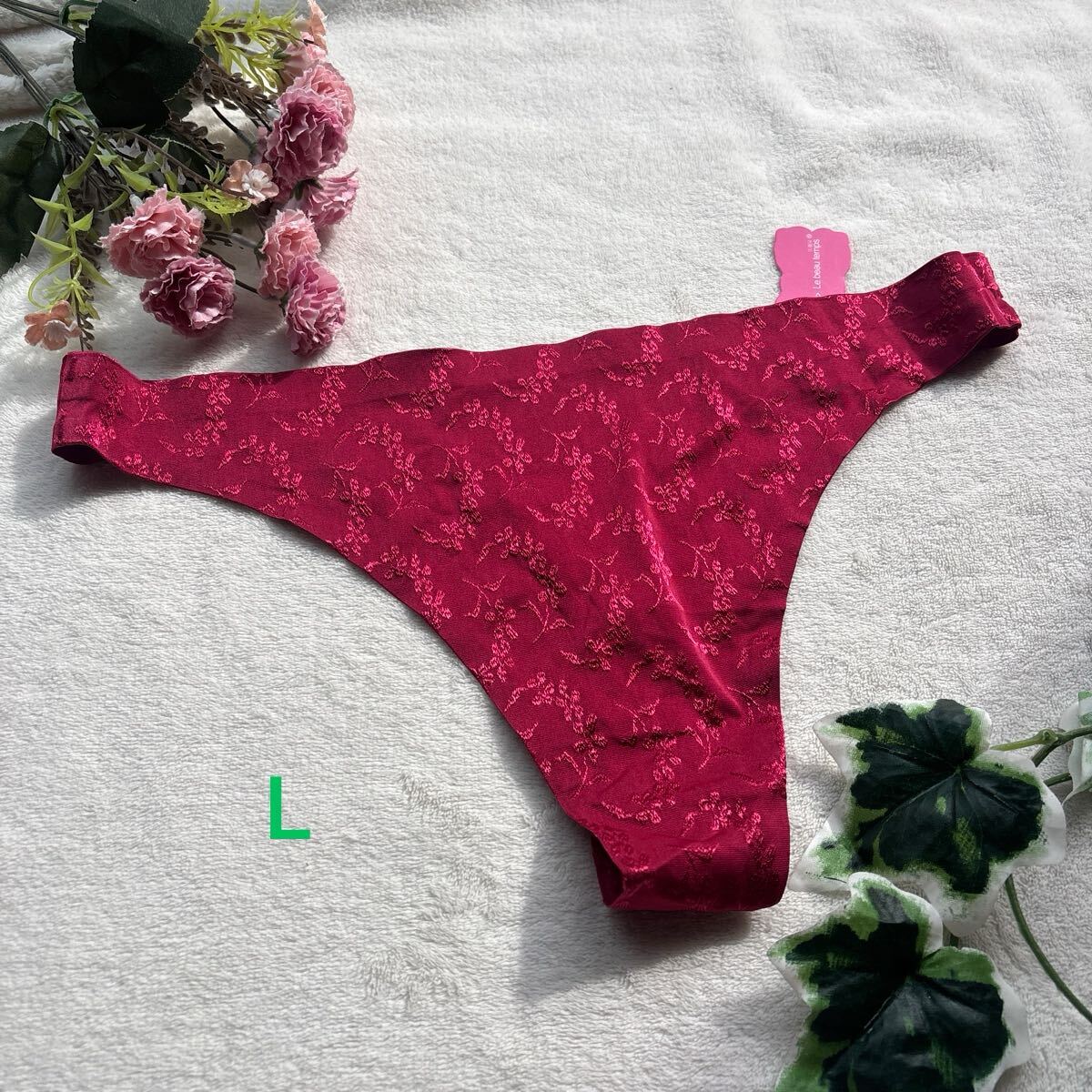 新品 Lサイズ 触り心地超いい ローズ エレガント Tバック 清楚 綺麗 愛されちゃう タンガ パンツ スタンダード ビキニ 下着拍卖