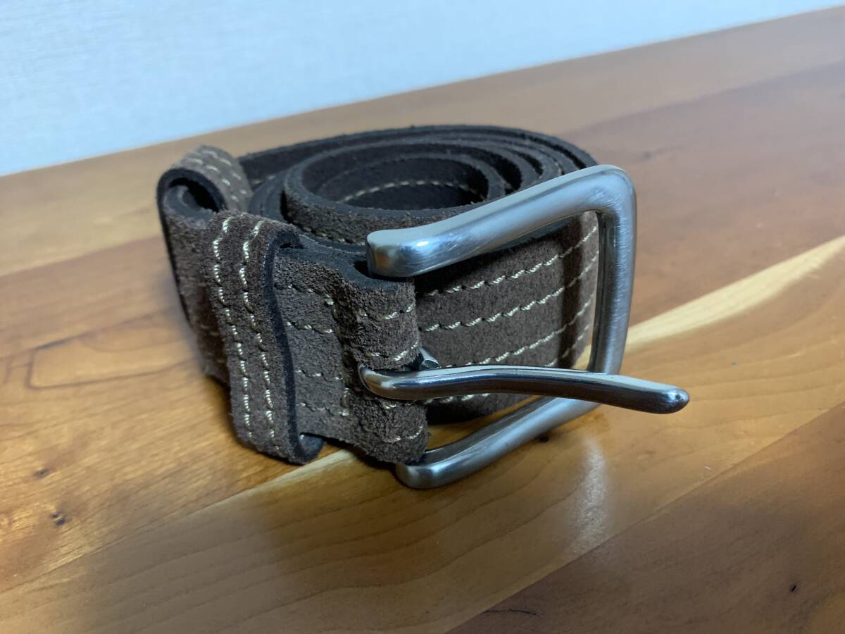 バナナリパブリック スエード ステッチベルト ブラウン 34 美品拍卖