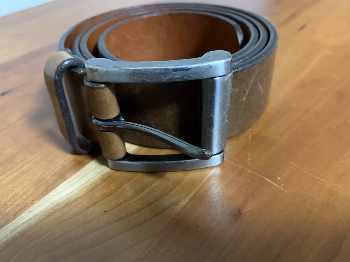 バナナリパブリック レザーベルト ブラウン 34 美品 アメリカ製拍卖