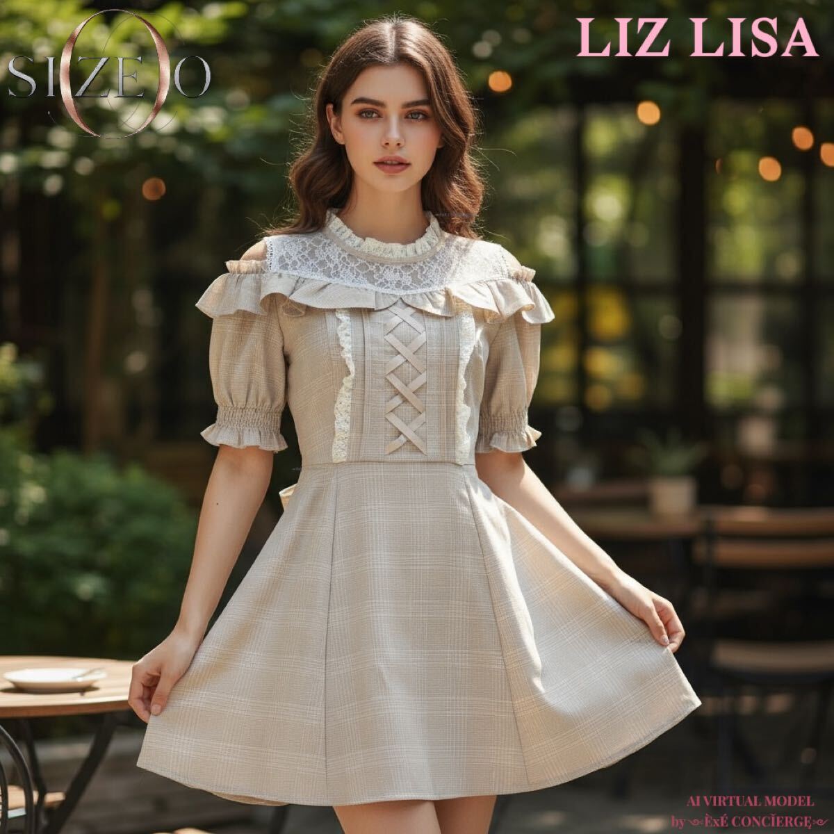 リズリサ 新品 レーススイッチファブリック リボンプリンセスミニワンピース 0拍卖