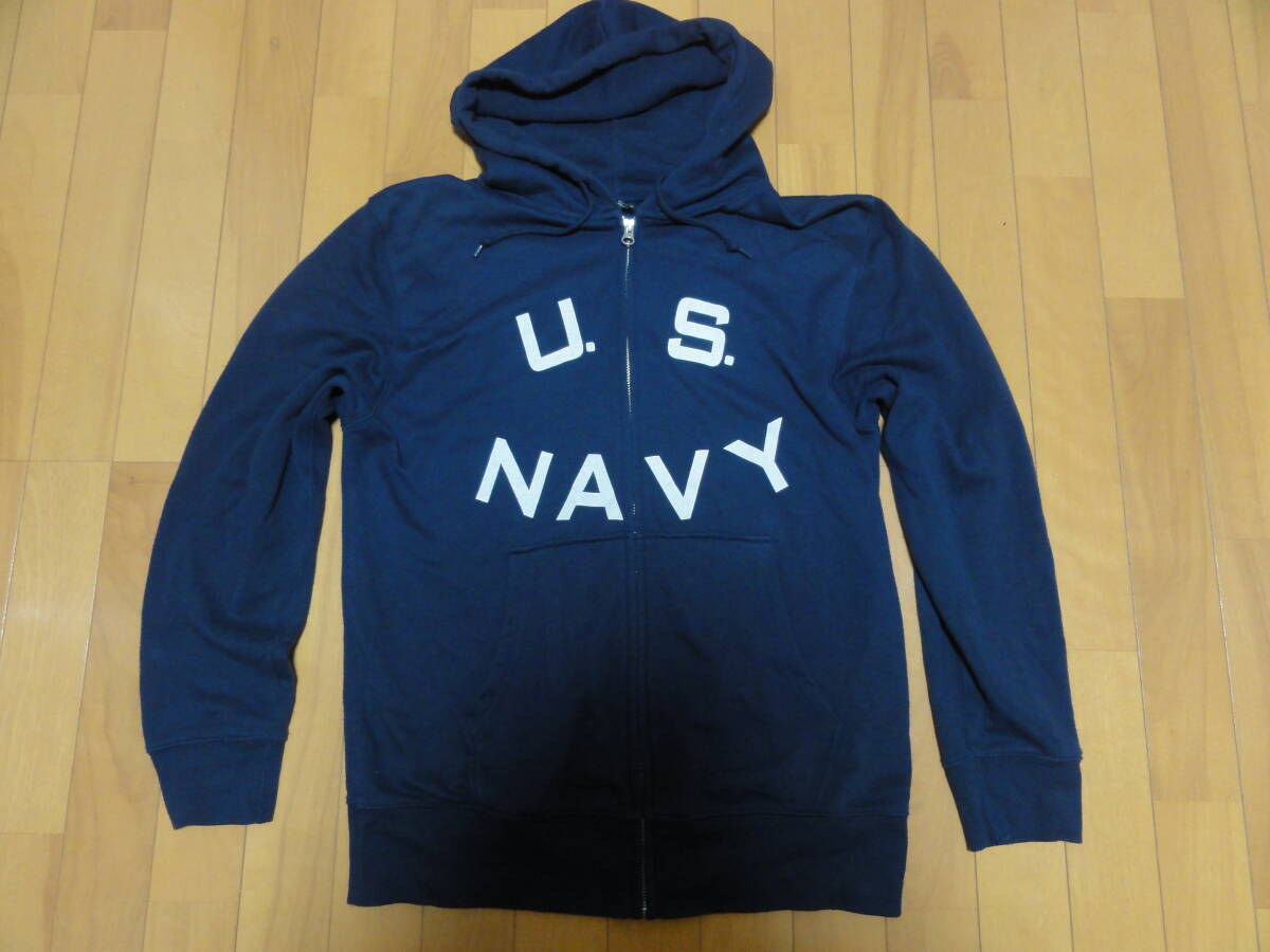 AVIREX アヴィレックス US NAVY フルジップアップパーカー ネイビーXLいかがですか!!拍卖