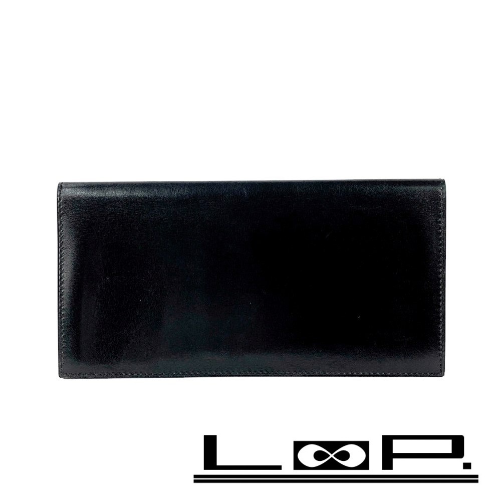 ■美品■ヴィンテージ■ エルメス ソミュール 長財布 長札入れ ウォレット OX ボックスカーフ ブラック 【465055】7拍卖