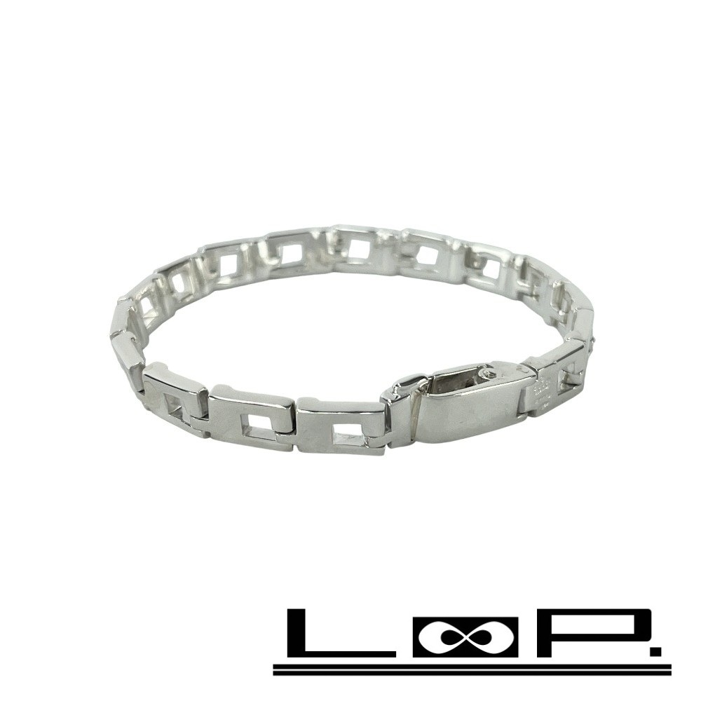 ■新同■磨き済■ グッチ Gシェイプ ブレスレット バングル アクセサリー シルバー SV925 【442650】9拍卖