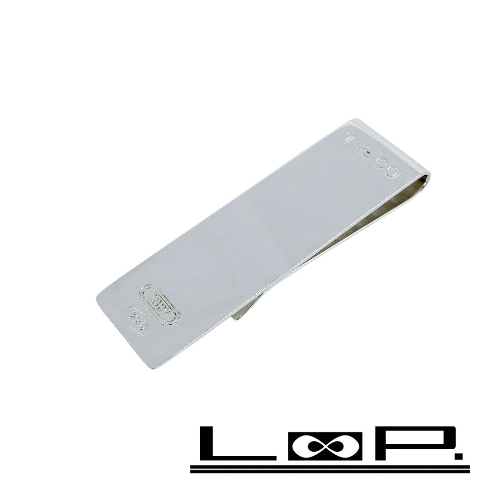 ■新同■ ティファニー 1837 マネークリップ 札ばさみ お札クリップ SV925 シルバー 箱 【455896】7拍卖