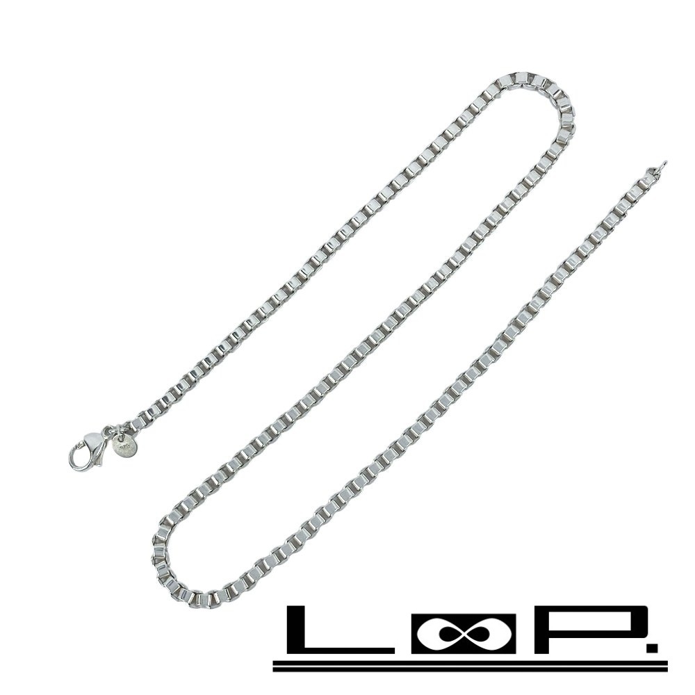 ■美品■ ティファニー ベネチアン ネックレス チェーン アクセサリー シルバー SV 925 箱 【468582】11拍卖