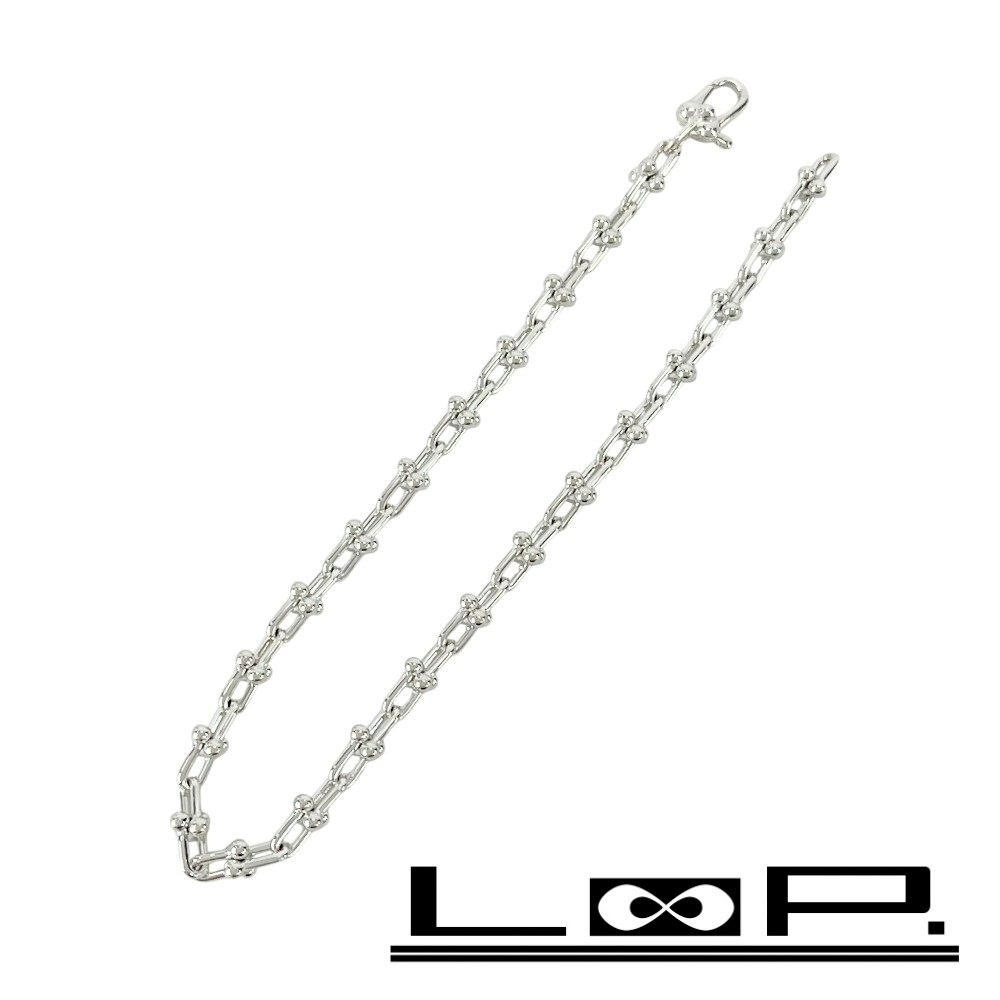 ■新同■磨き済■ ティファニー ハードウェア マイクロリンク ブレスレット アクセサリー シルバー SV925【434143】9拍卖