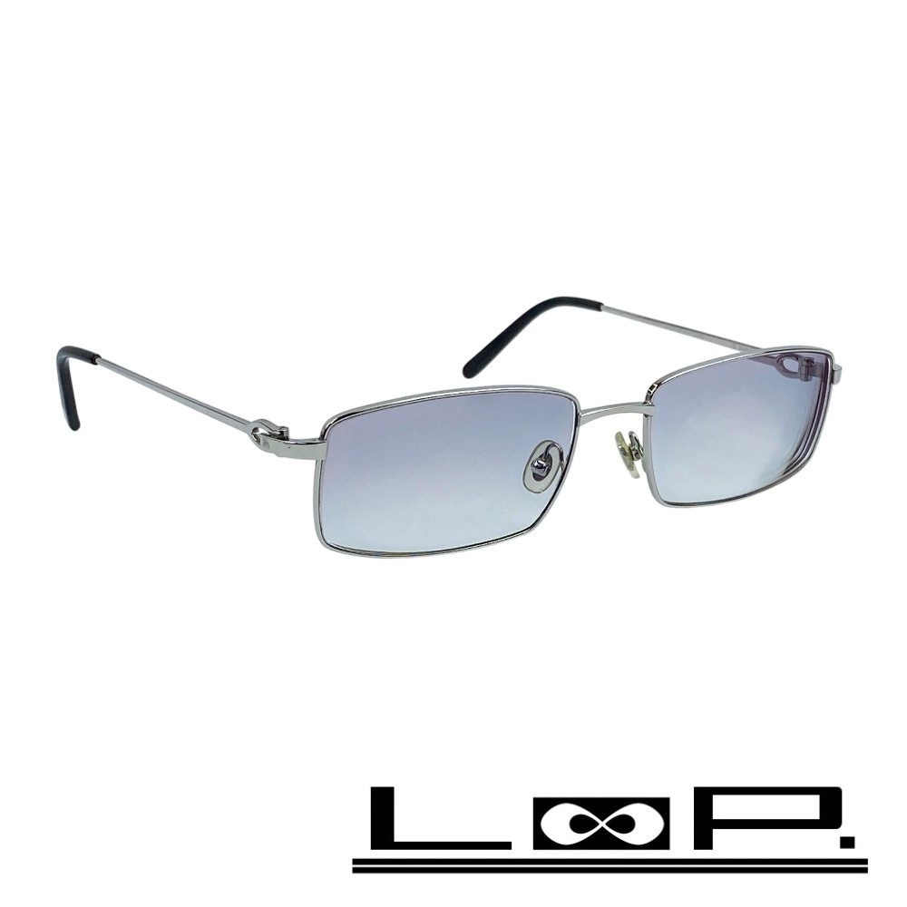 ■美品■ カルティエ サングラス 眼鏡 アイウェア グラデーション 度入り SS シルバー 56□18 140【481734】11拍卖