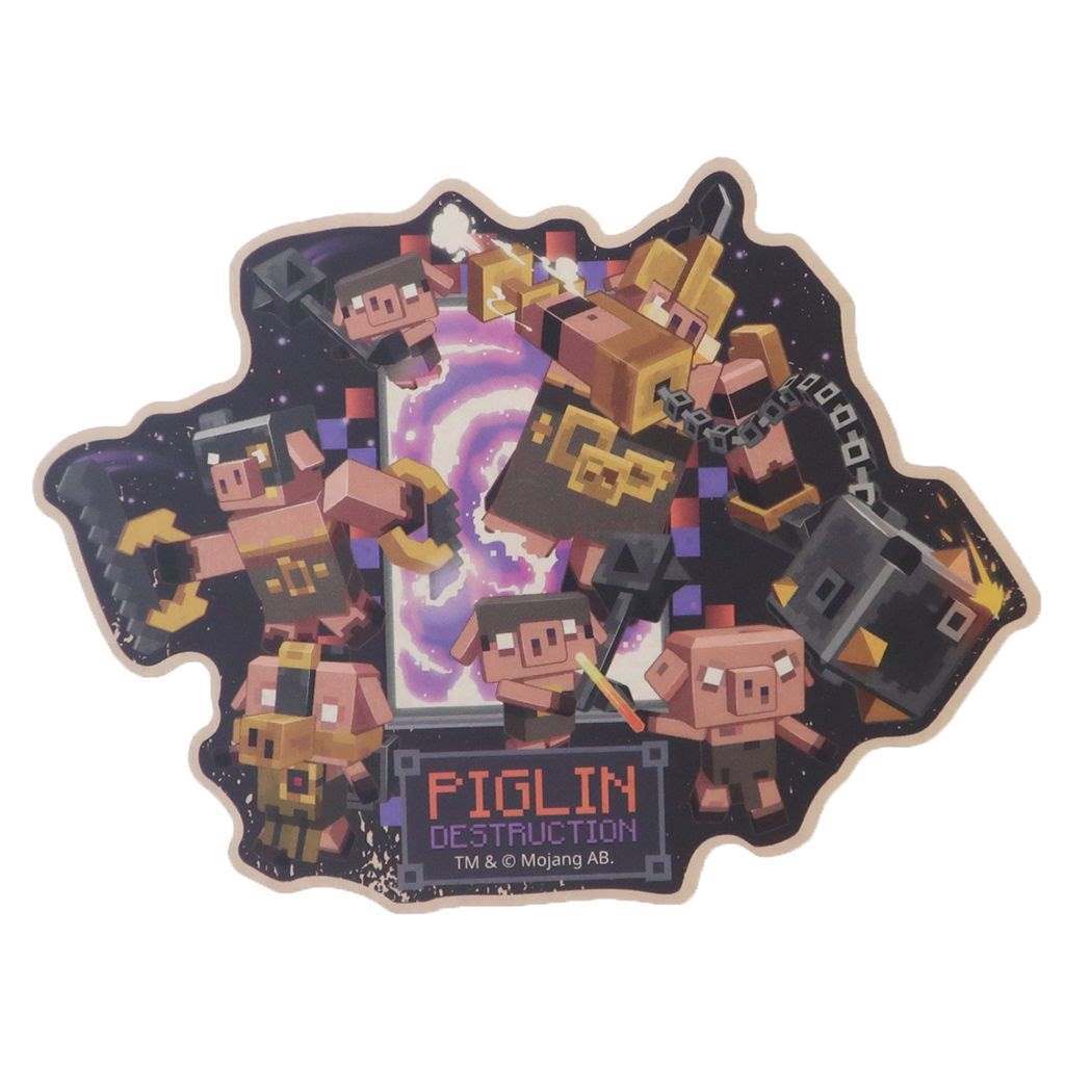 マインクラフトレジェンズ トラベルステッカー ダイカットシール PIGLIN DESTRUCTION Minecraft Lege拍卖