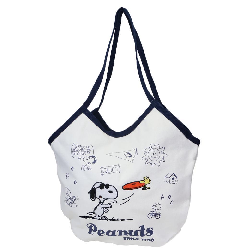 スヌーピー トートバッグ バルーントート NV ジョークール ピーナッツ マリモクラフト 手提げかばん 大容量 キャラクター グッ拍卖