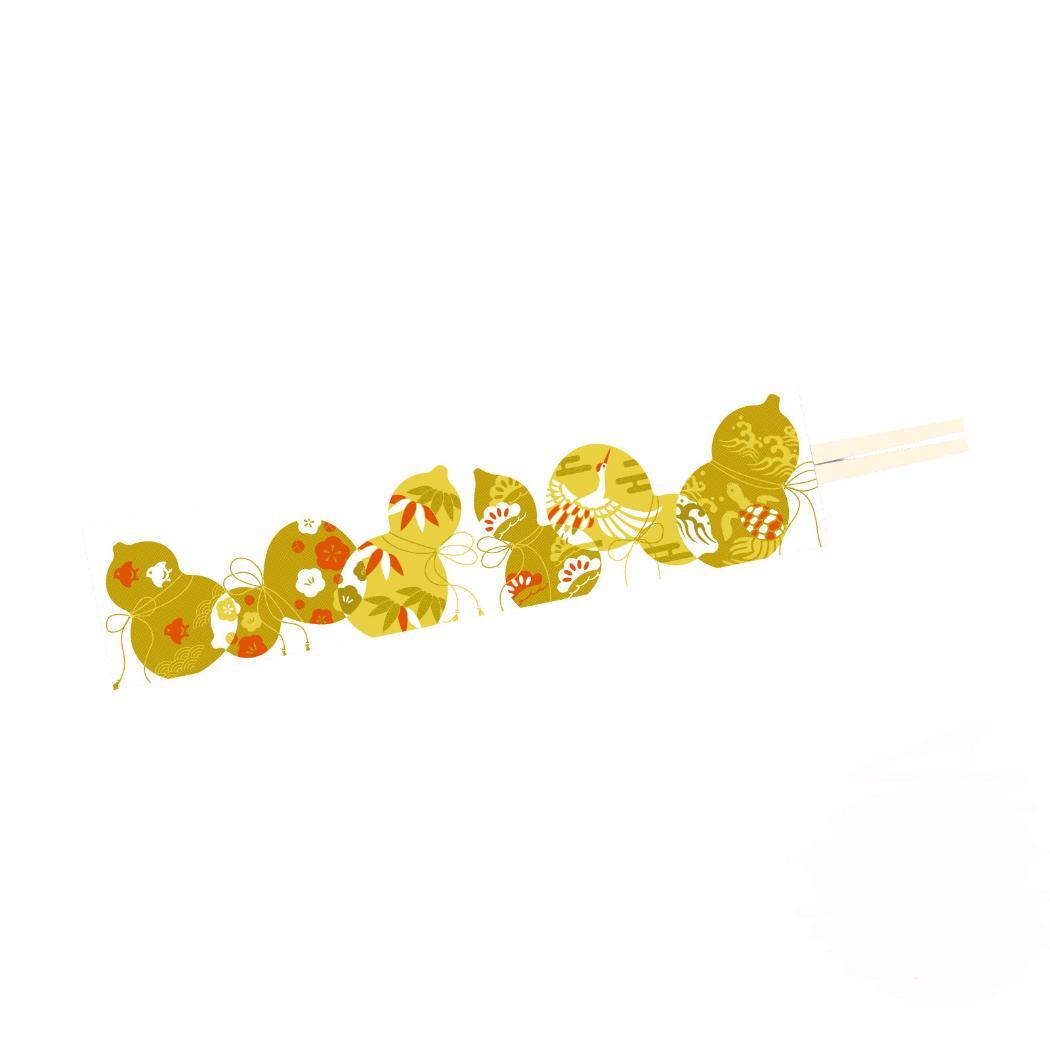 ROKKAKU おはし 箔押し祝箸 5膳入 六瓢箪 フタバ 和柄 祝い箸 国産檜 お正月 グッズ拍卖