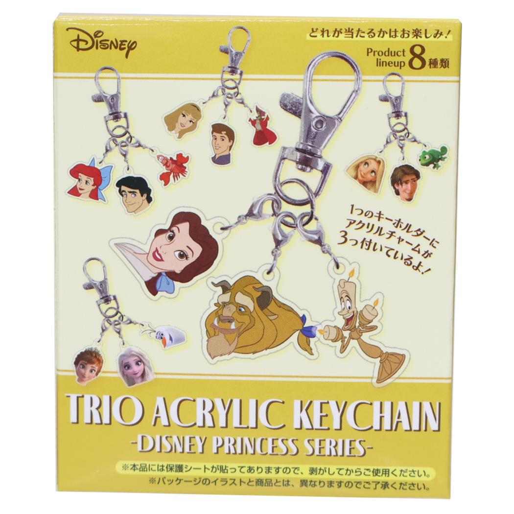 ディズニープリンセス キーリング トリオアクリルキーチェーン 全8種の内どれか1個 ディズニー エスケイジャパン コレクション雑貨拍卖