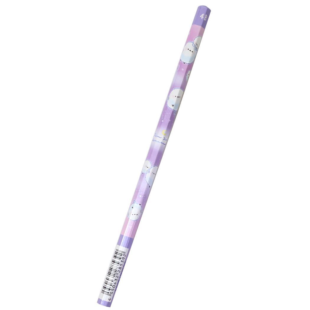 鉛筆 六角軸かきかたえんぴつ4B ぽんぽんシマエナガ カミオジャパン 新学期準備文具 かわいい グッズ拍卖