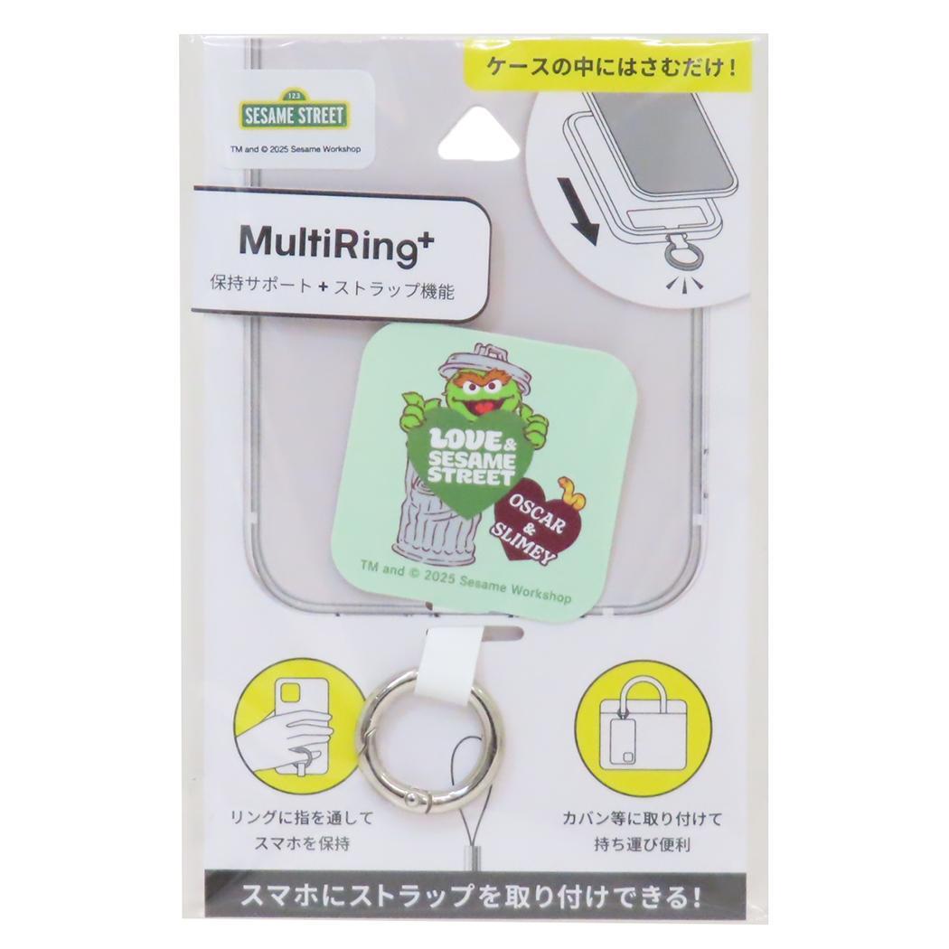 セサミストリート スマホアクセ マルチリングプラス オスカー グルマンディーズ スマホリング キャラクター グッズ拍卖