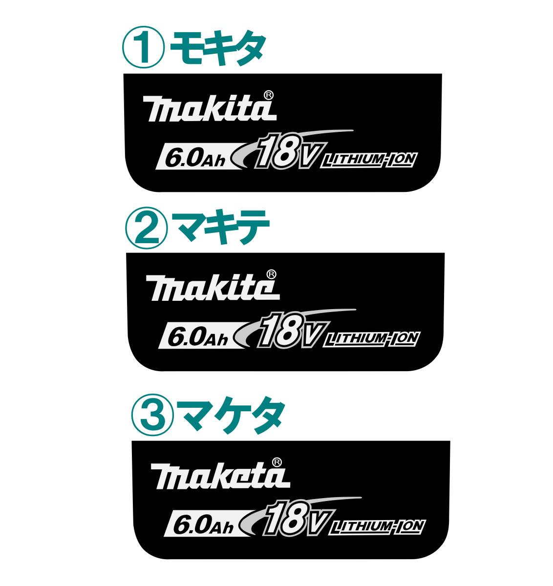 マキタバッテリーに貼るシール パロディー風 マキタ18v 6.0A バッテリー 20枚1セット バッテリー10個分拍卖