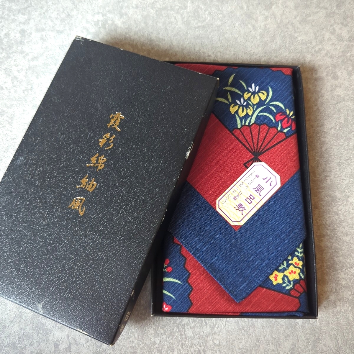 霞彩 錦紬風 風呂敷 箱入り ふろしき 綿100%拍卖