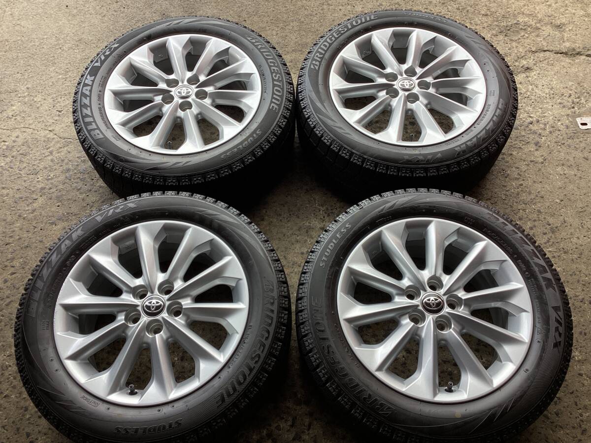 M8952 カローラツーリング 純正 7J +50 100 5H 16インチアルミ&205/55R16 ミゾあり! ブリザック VRX スタッドレスタイヤ4本セット☆彡拍卖