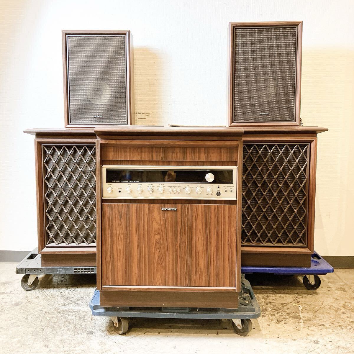 210*埼玉県白岡市直接引取限定 中古 パイオニア 4チャンネル セパレートステレオ FD-3 レコードプレーヤー スピーカー付き 通電確認済み*拍卖