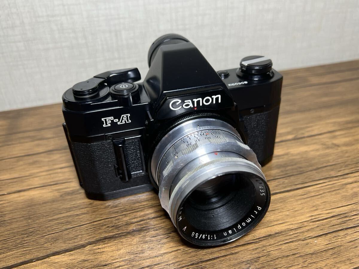 稀少 Canon F-A キャノン 乾燥庫保管 805032 レンズ Meyer Optik Gorlitz Primoplan 1:1.9/58 V 58mm F1.9 メイヤーオプティック 1241835拍卖