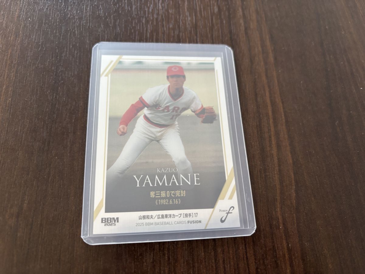 【2025BBM FUSION】 記録の殿堂 ヘアライン銀紙版 300枚限定 22 山根和夫 広島 ◆ 246/300拍卖