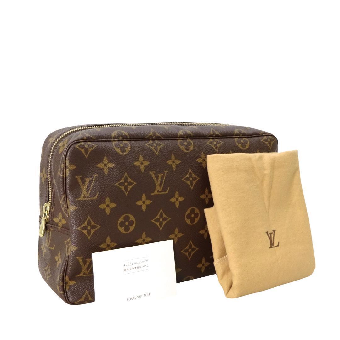 本物 未使用 ■ ルイヴィトン ■モノグラム M47522 トゥルース・トワレット 28 化粧ポーチ クラッチバッグ セカンドバッグ拍卖
