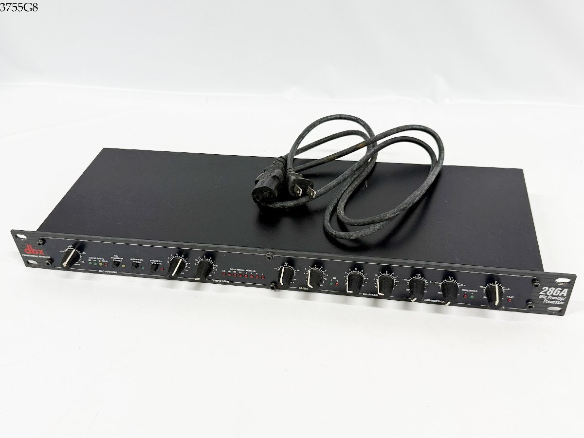 通電OK dbx 286A マイクプリアンプ プロセッサー オーディオ機器 現状品 コード付き 3755G8.拍卖