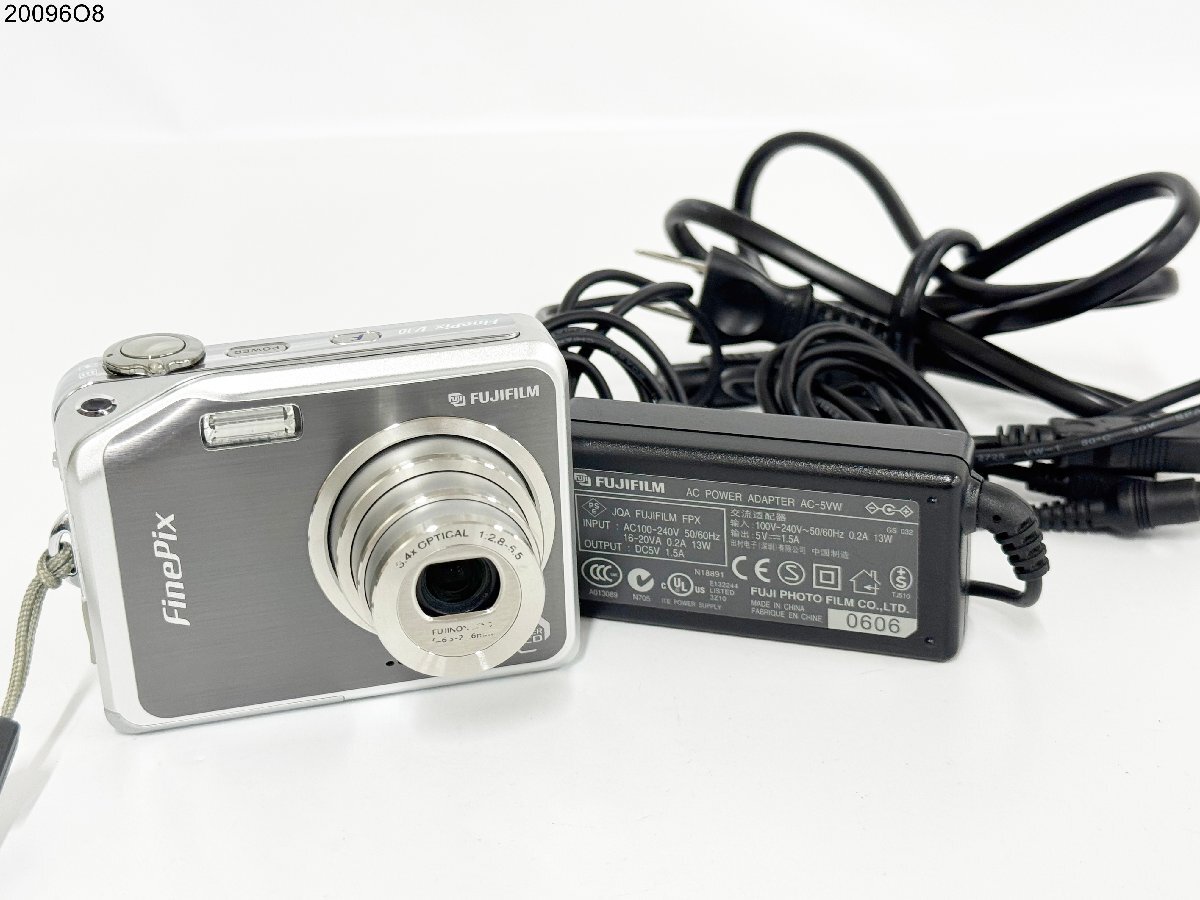 FUJIFILM 富士フィルム FinePix ファインピックス V10 シルバー コンパクト デジタルカメラ バッテリー有 通電可能 ジャンク 20096O8-8拍卖