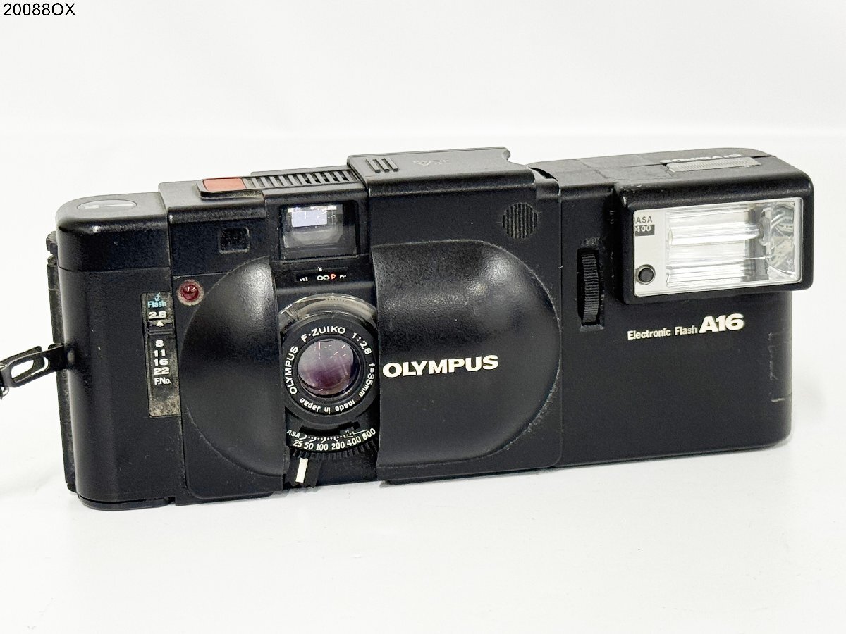 シャッターOK OLYMPUS オリンパス XA F.ZUIKO 1:2.8 f=35mm Electronic Flash A16 コンパクト フィルムカメラ フラッシュ 20088OX-12拍卖