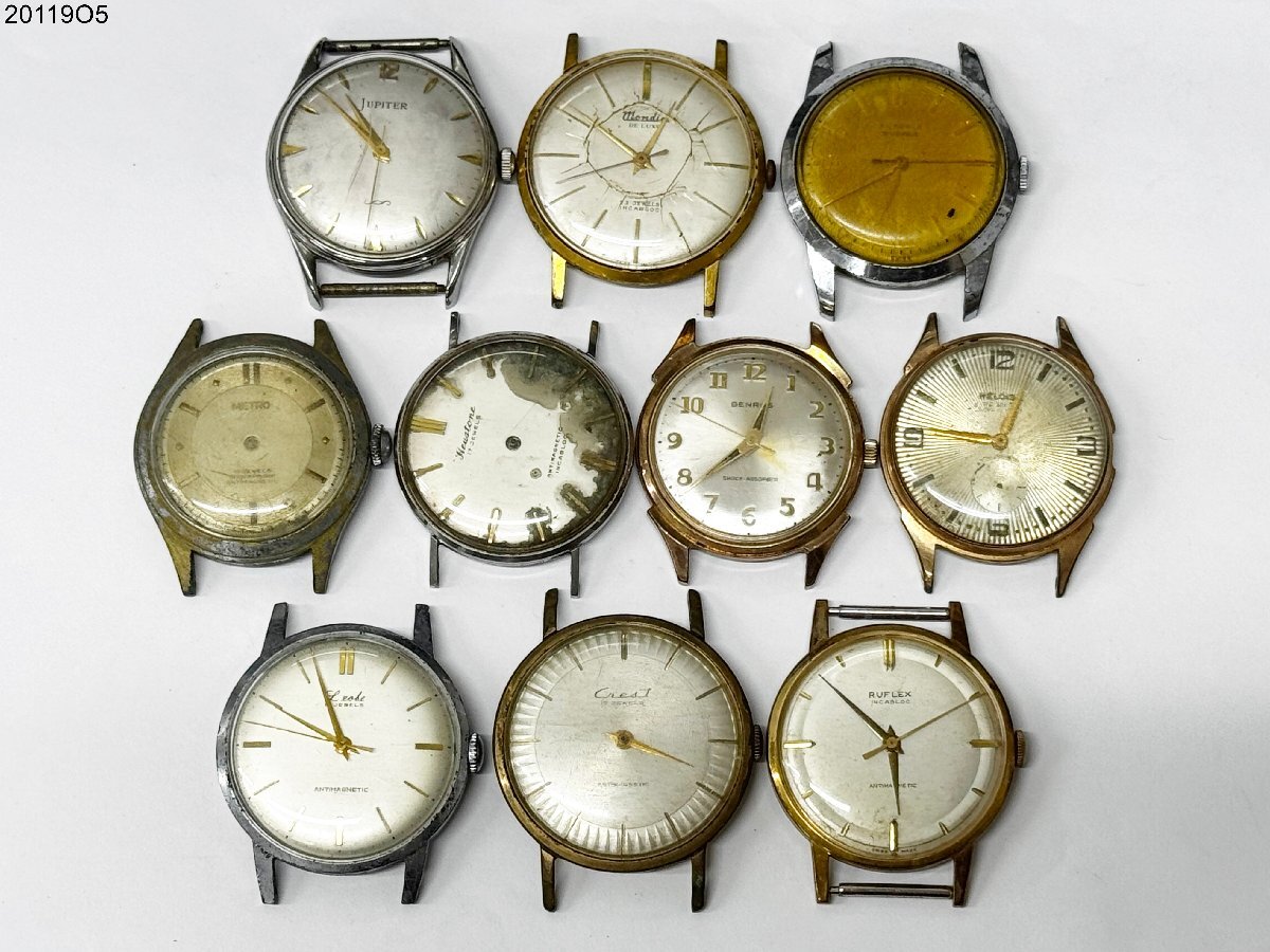 手巻き メンズ 腕時計 10個 まとめ売り LEOBE/CREST/METRO/RUFLEX/HEUSTONE/BENRUS/HELOISA/JUPITER/MONDIA/AUREOLE 20119O5-13拍卖