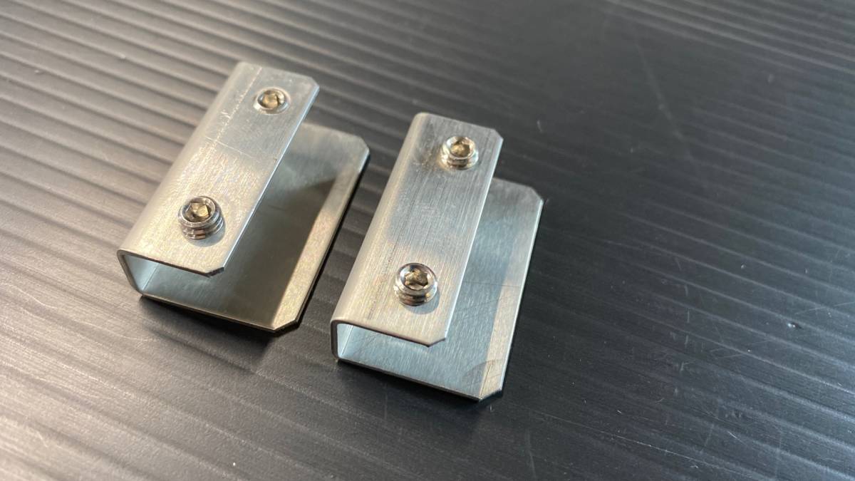 コの字ステー ステンレス製 エアロパーツ リアウイング トランクスポイラー 取り付け用 金具(大)2個セット拍卖