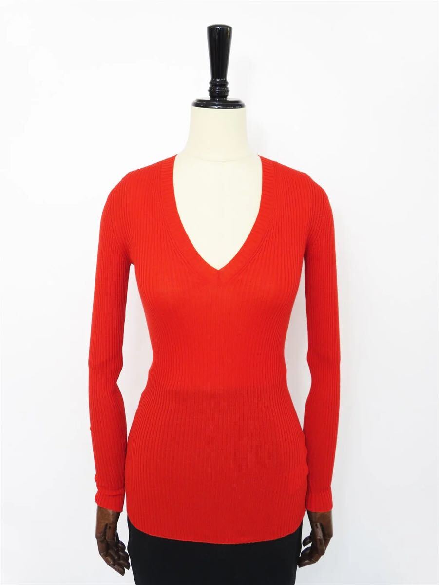 70929 GUCCI / グッチ カシミヤ Vネック リブニット拍卖