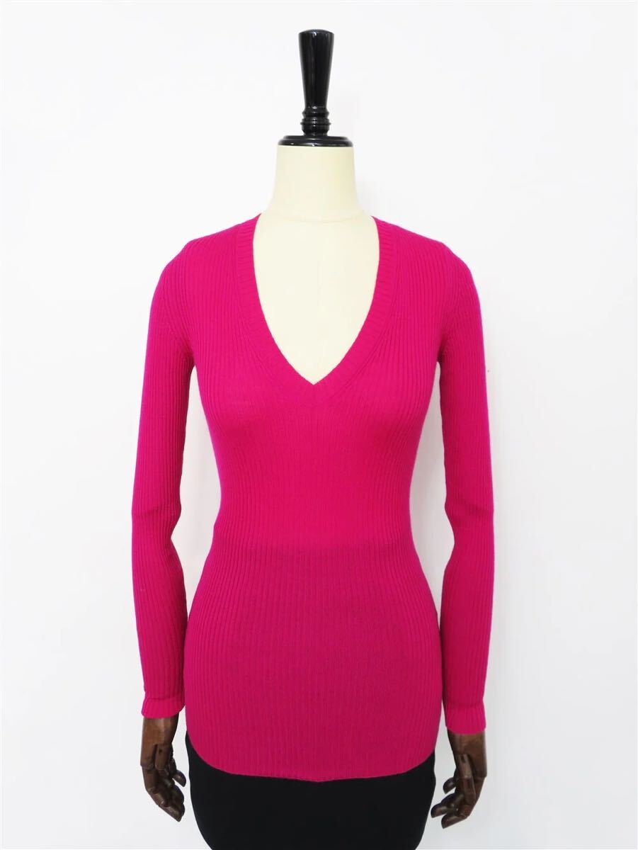 70932 GUCCI / グッチ カシミヤ Vネック リブニット拍卖