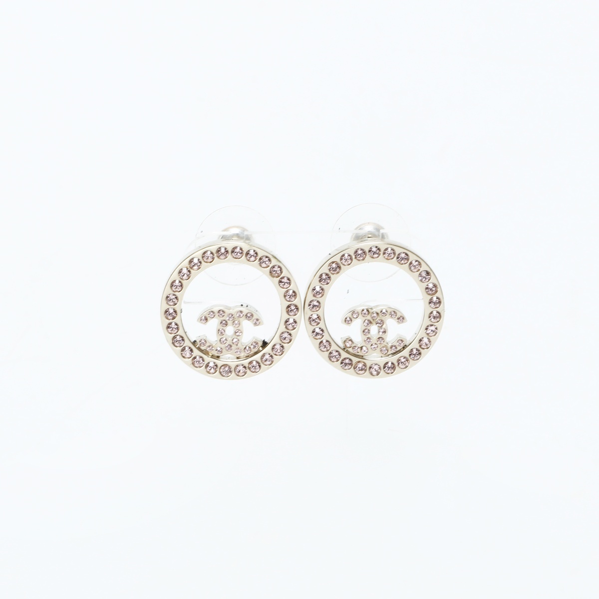 シャネル CHANEL ピアス B17S 2017年 ココマーク ラインストーン ゴールド拍卖