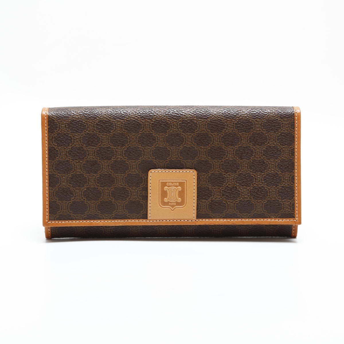 セリーヌ CELINE 長財布 マカダム PVC ブラウン拍卖