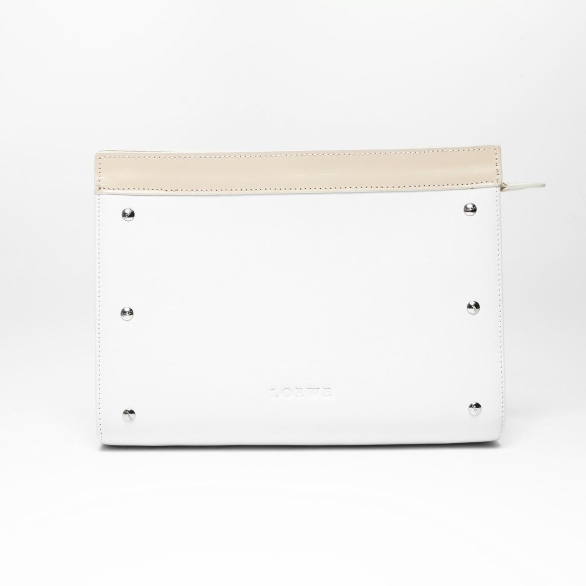 ロエベ LOEWE ポーチ レザー ホワイト拍卖