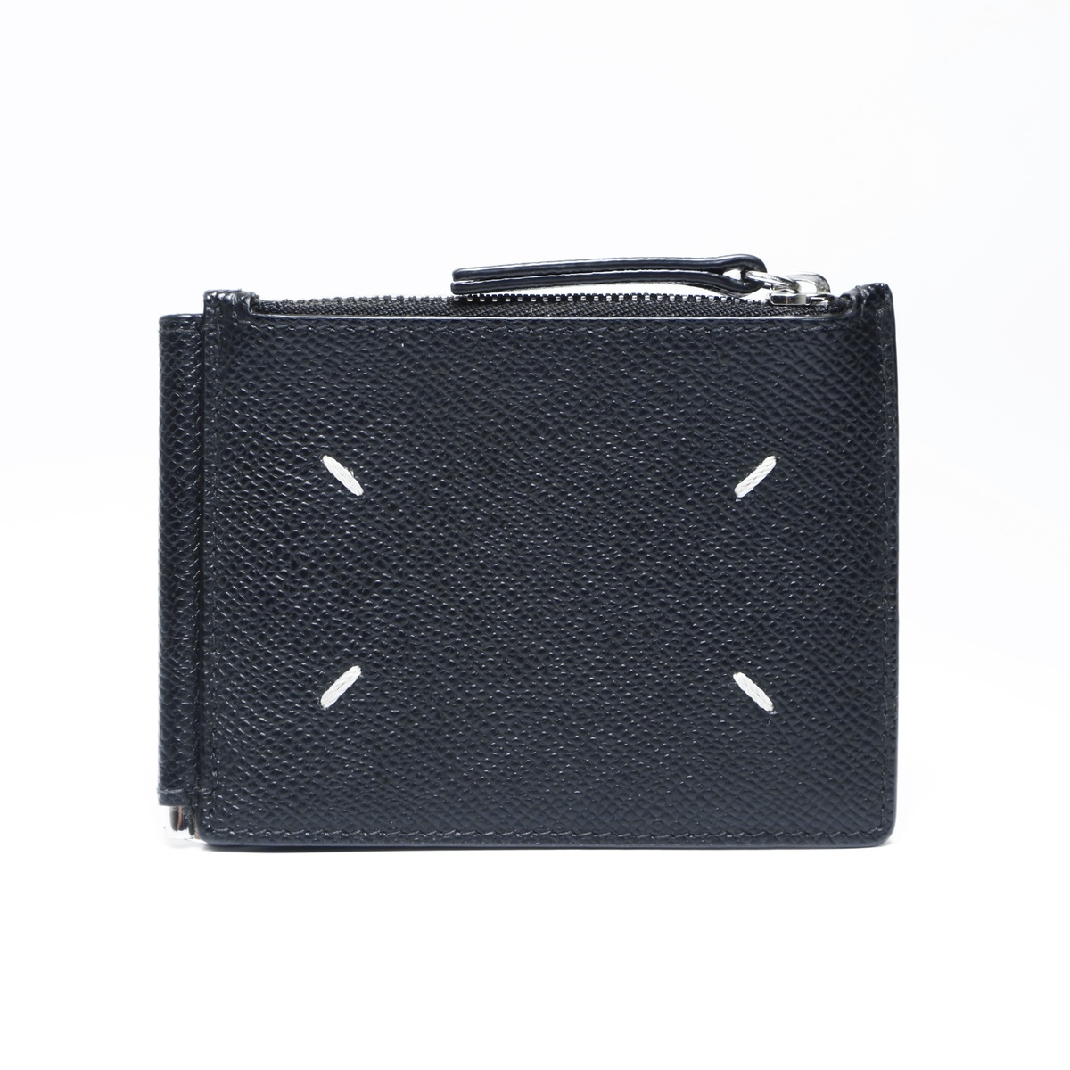 その他ブランド 二つ折り財布 Maison Margiela メゾン マルジェラ レザー マネークリップ ブラック拍卖