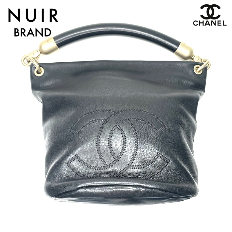 シャネル CHANEL ハンドバッグ バケット 2003年 レザー ブラック拍卖