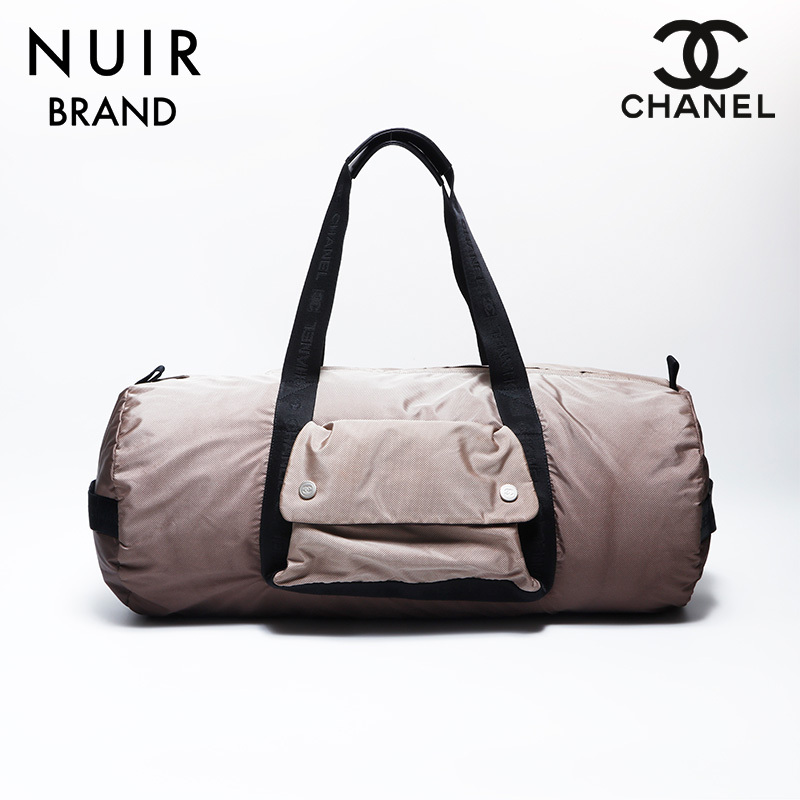 シャネル CHANEL ボストンバッグ 8番台 スポーツライン ナイロン ブラウン拍卖
