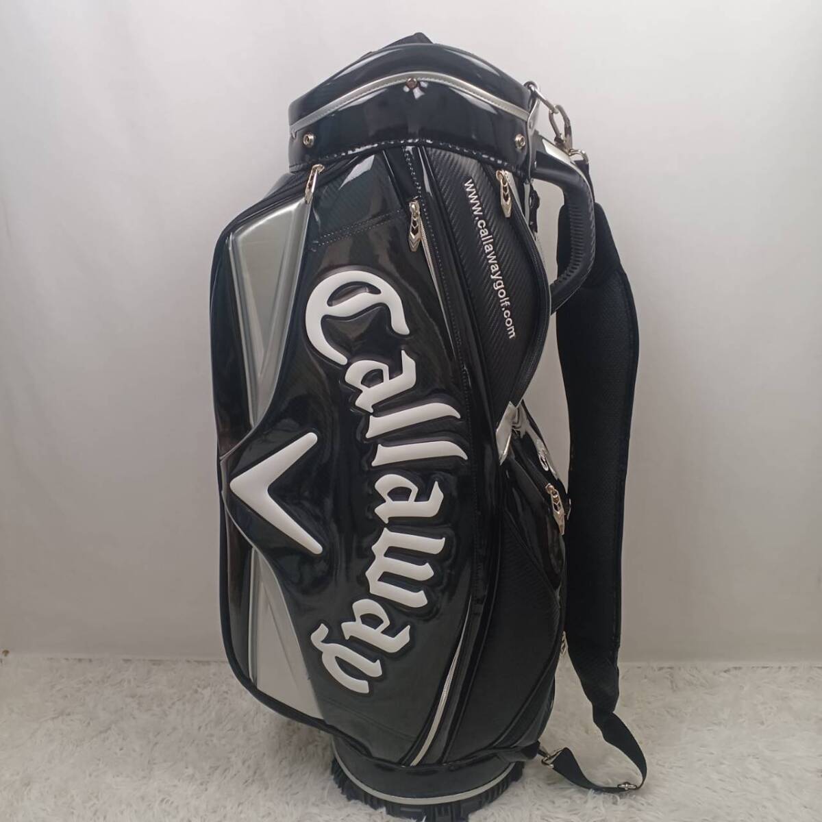Callaway キャロウェイ キャディバック ブラック フード無し エナメル 合皮 ゴルフバッグ拍卖