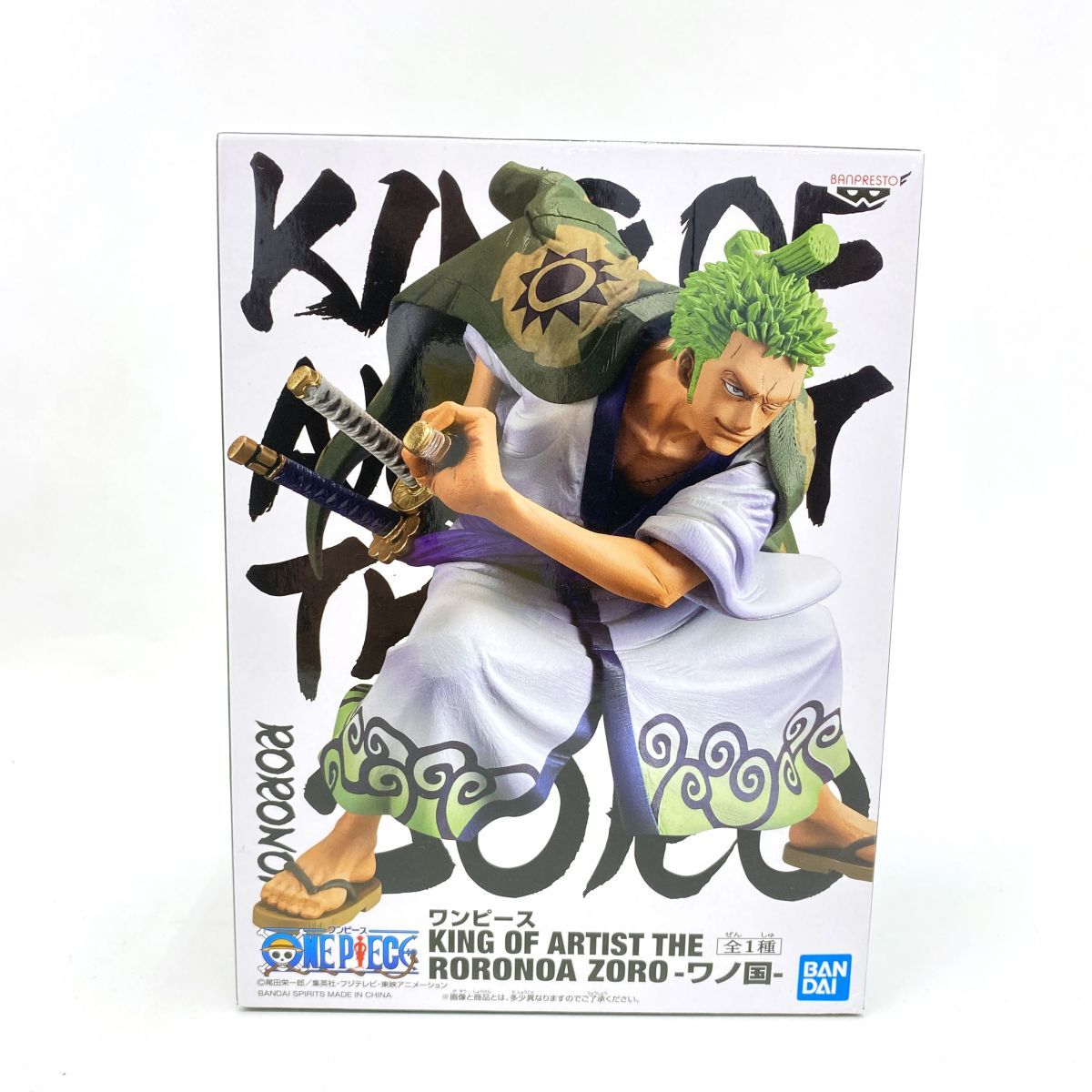061 【未開封】ワンピース KING OF ARTIST THE RORONOA ZORO ロロノア・ゾロ -ワノ国- フィギュア拍卖