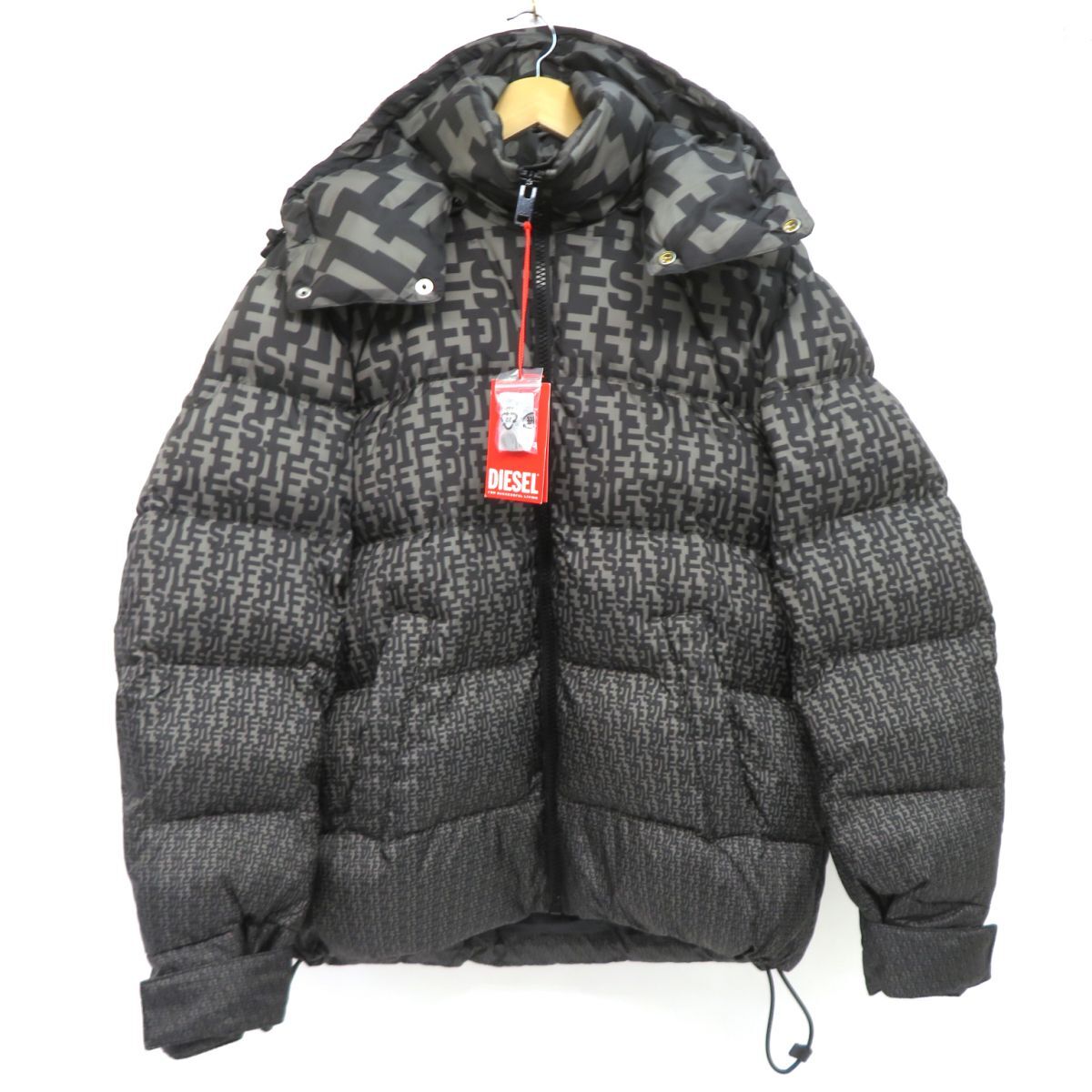 130s DIESEL ディーゼル W-STEP-MON JACKET 中綿 パフ パテッド ジャケット モノグラム A08154 Sサイズ ※中古美品拍卖