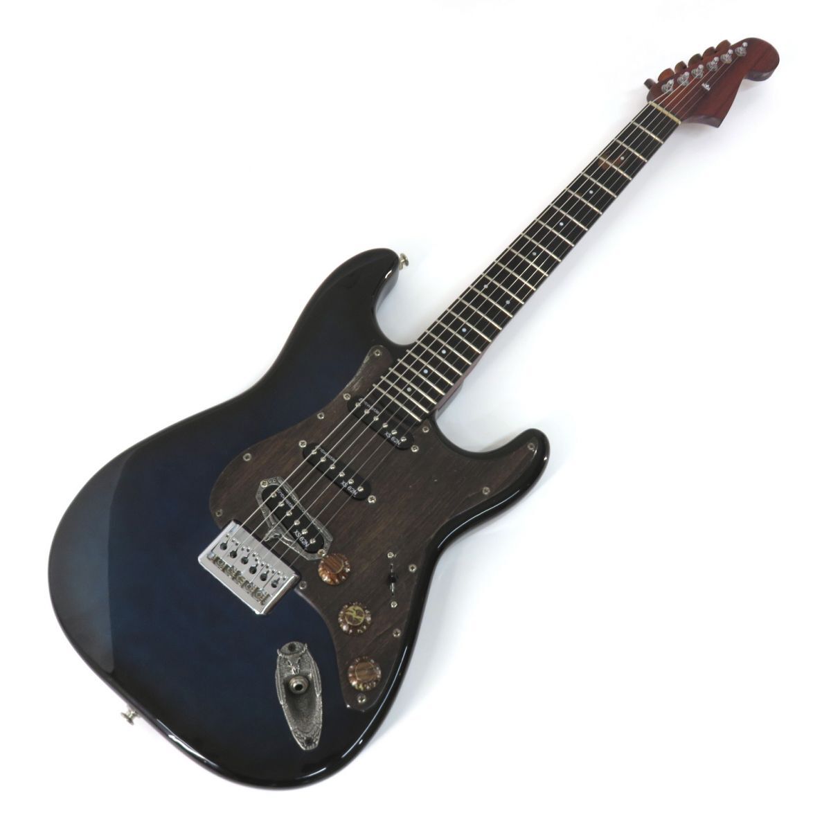 092s☆No Brand メーカー不明 Stratocaster ブルーバースト ストラトキャスター エレキギター ※中古拍卖
