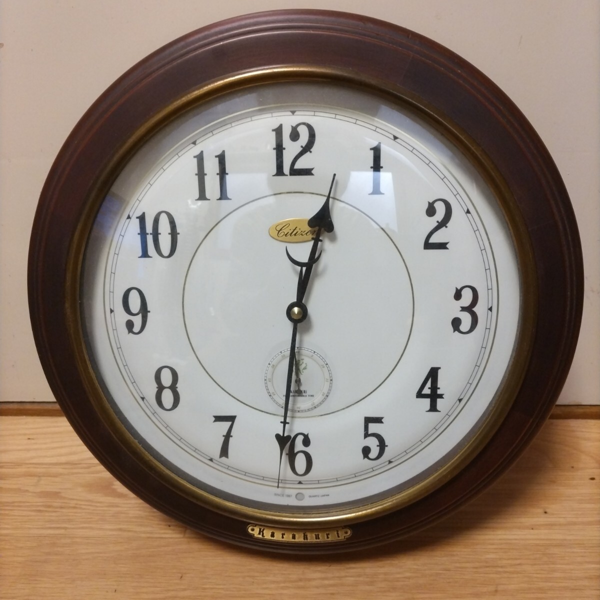 からくり時計 ジャンク品 シチズン 掛け時計 日本製 クオーツ KARAKURI Q83100-120F KC2610-2 CITIZEN メロディ拍卖