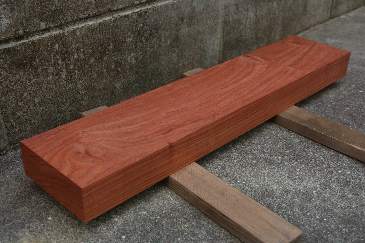 花梨 カリン 無垢材 棚板 テーブル 長さ51.0cm 幅10.0cm 厚み4.0cm拍卖