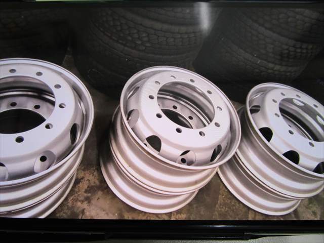 送料無料 大型 スチールホイール ISO方式 平面座 22.5×7.50 162-13 10穴 両面再塗装 10本セット拍卖