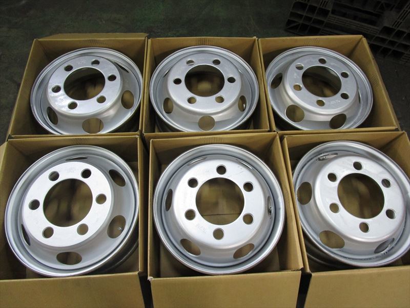 送料無料 4トン車用 スチールホイール 17.5×6.00 135-9 6穴 TOPY製 両面再塗装 6本セット フォワード レンジャー ファイター拍卖