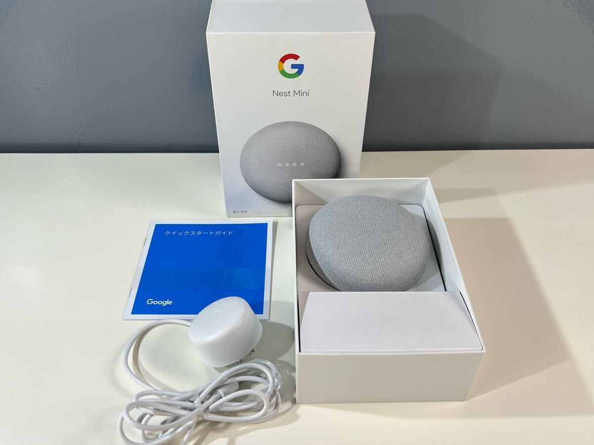 ◆美品 通電確認済み Google グーグル Nest Mini GA00638-JP 第2世代 スマートスピーカー Chalk グレー 現状品 ●管理YO990拍卖