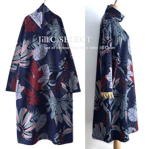 新品【送料185円】伸縮◎軽量で暖かい ドロップショルダー*裏起毛プルオーバー*ワンピース*オフタートルネック*ポケット付き7780.NAVY拍卖