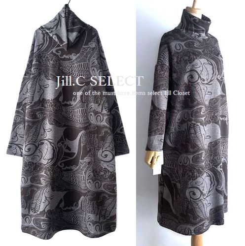 新品【送料185円】伸縮◎軽量で暖かい ドロップショルダー*裏起毛プルオーバー*ワンピース*オフタートルネック*ポケット付き6001.CM拍卖